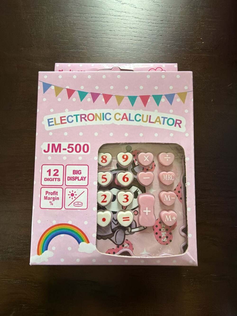 Sanrio Kuromi Electronic Calculator JM-500 Pink 12-Digit